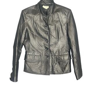 Chadwicks Vintage Leather Jacket Womens 10 Goth Biker Moto Punk Retro Rocker